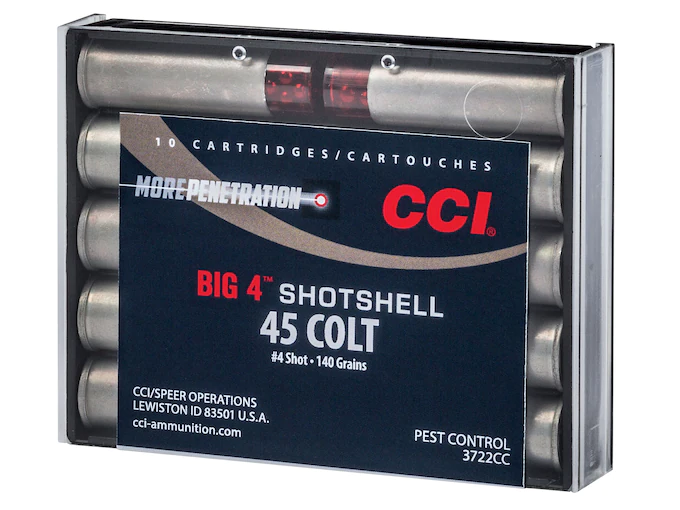 CCI Big 4 Shotshell 45 Colt (Long Colt) Ammo 140 Grain Lead Shot 200 rounds – Best Price