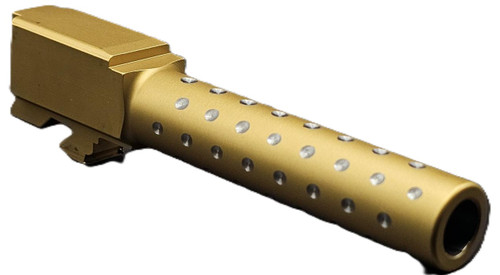 Fits Glock 19 9mm Match Diamond Weave Barrel 2 Tone in Gold