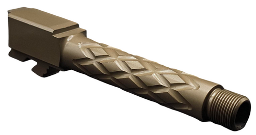 Fits Glock 19 9mm Match Diamond Weave Fluted Barrel in Dark Earth