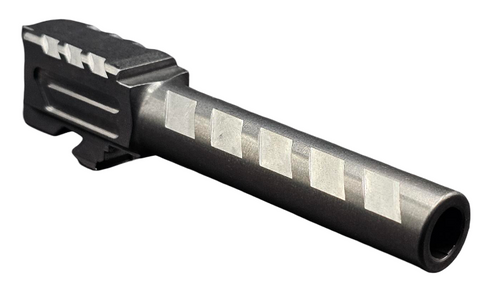 Fits Glock 19 9mm Match Diamond Weave Fluted Barrel Threaded in Dark Earth
